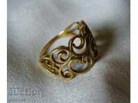 Красив стар италиянски позлатен сребърен пръстен