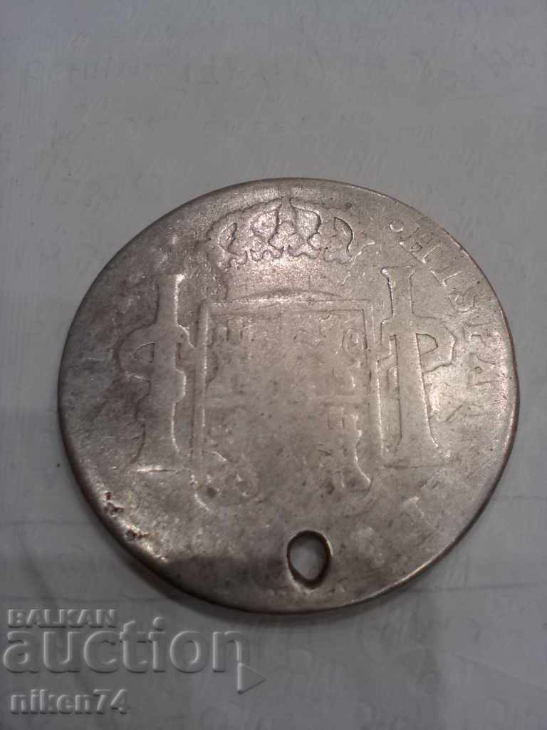 monedă de argint 8 reale 1809