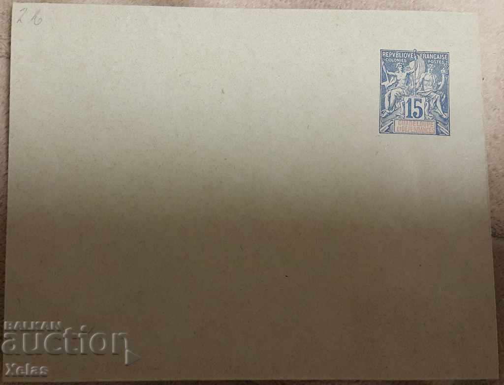 Plic vechi Carte poștală 1890 'Guadelupa pură # c5