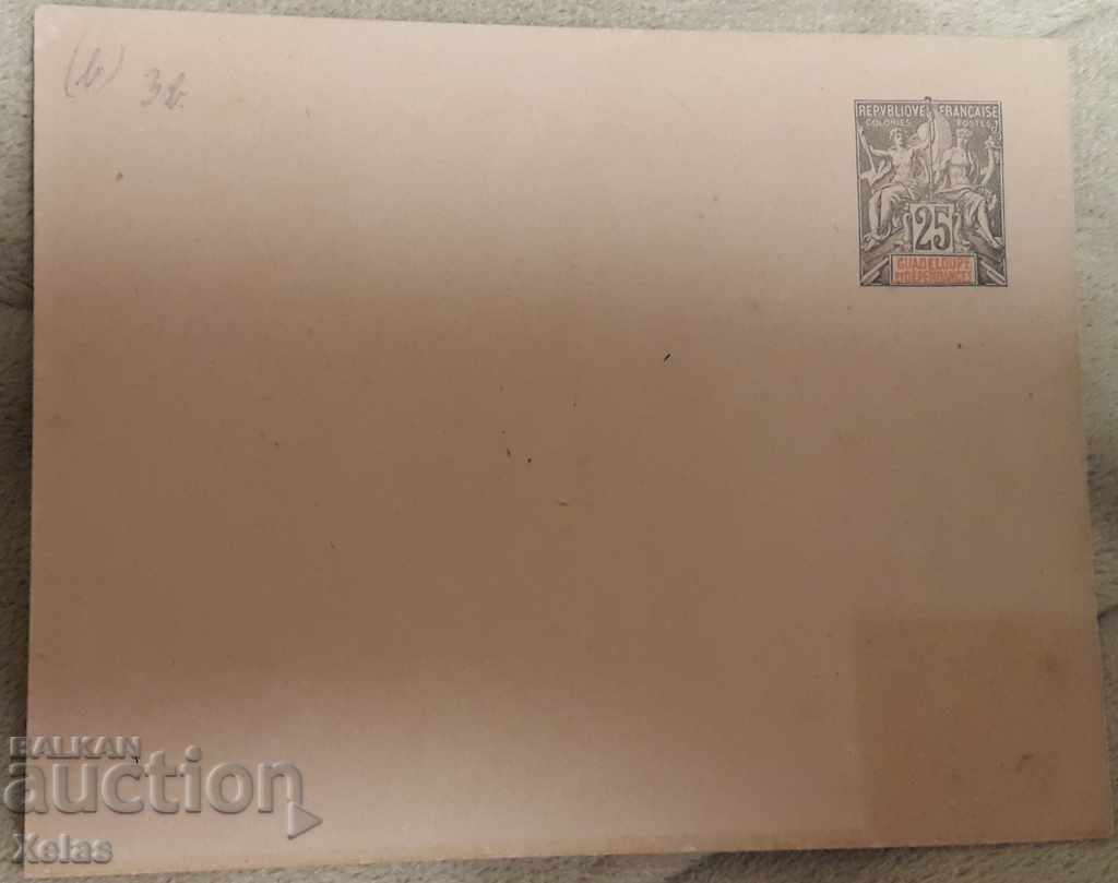 Plic vechi Carte poștală 1890 'Guadelupa pură # c6