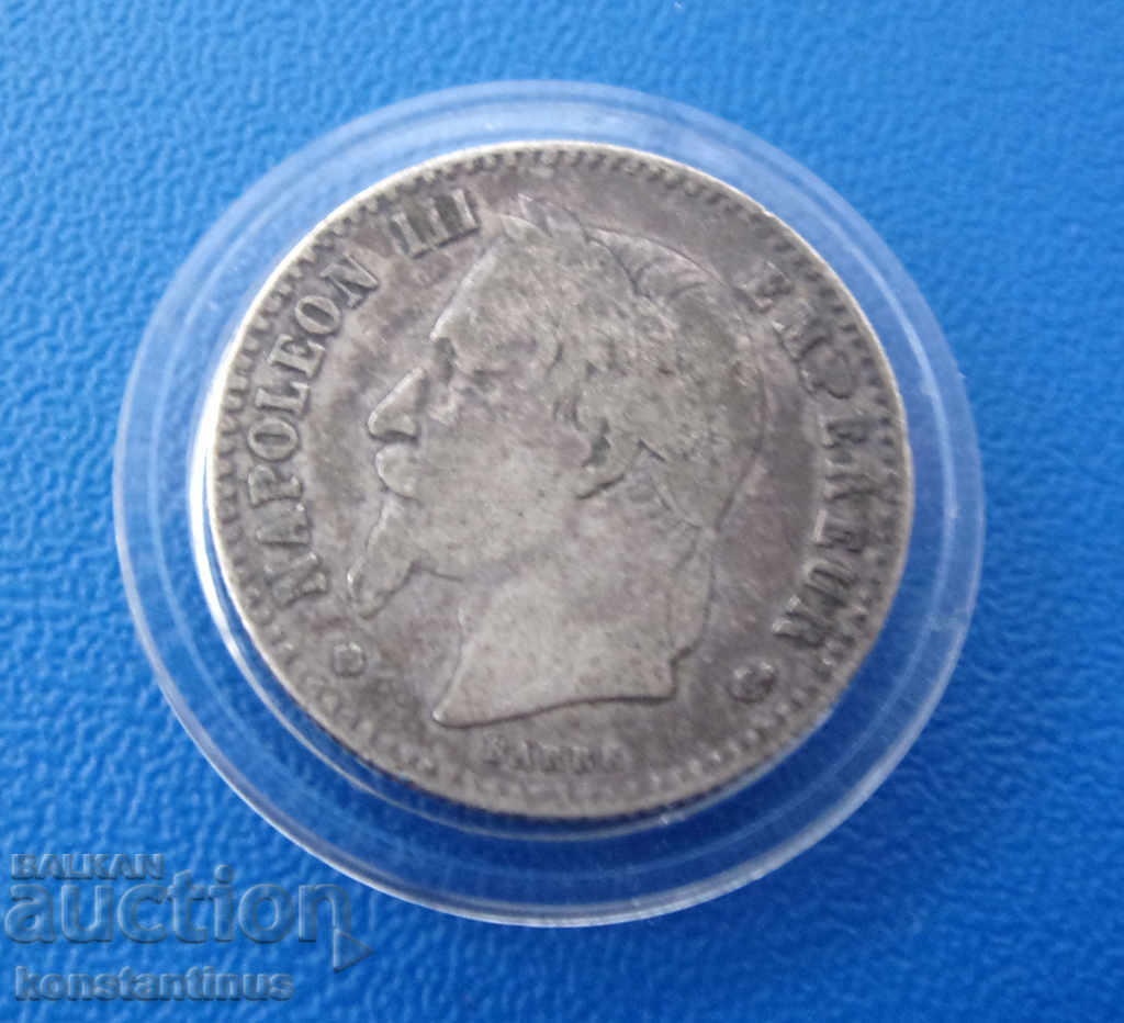 France 2nd Empire 50 Sentesimi 1866 BB Strasbourg Rare with price € 23.01 | 45.00 BGN