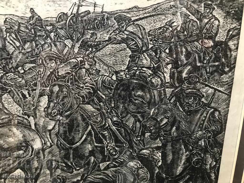 Auction  1486 Sidonia Atanasova Russian cavalry 1955 Signed