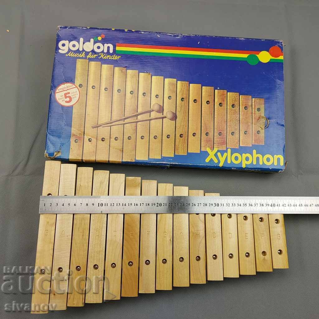 Old Children's Wooden Xylophone GDR B0106 - 6 Old Children's Wooden Xylophone GDR B0106 - 6