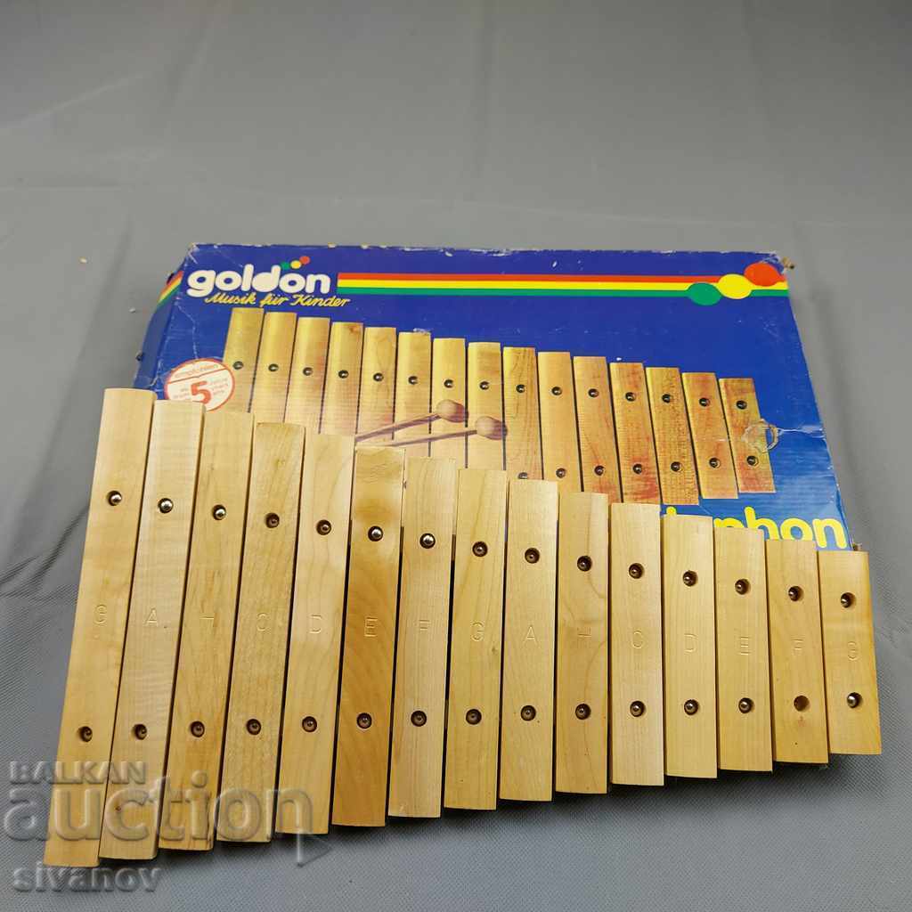 Old Children's Wooden Xylophone GDR №1286