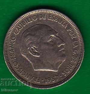 SPAIN 5 PESETS 1957 with price 0.90 BGN | € 0.46 SPAIN 5 PESETS 1957 with price 0.90 BGN | € 0.46