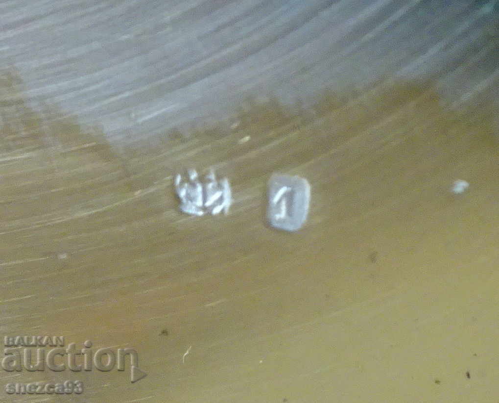 Auction Silver-plated English brandy glass, shot, marked. Auction Silver-plated English brandy glass, shot, marked.