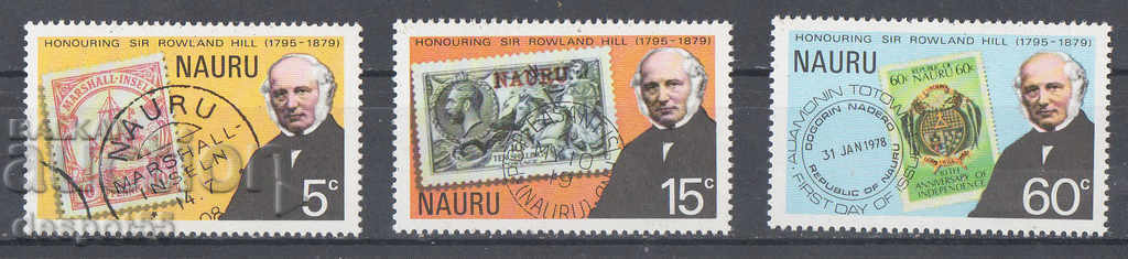 1979. Ναουρού. 100 χρόνια από το θάνατο του Sir Rowland Hill.