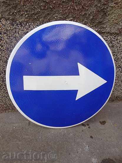 Enamelled road sign from the early 1960s with price 82.00 BGN | € 41.93 Enamelled road sign from the early 1960s with price 82.00 BGN | € 41.93