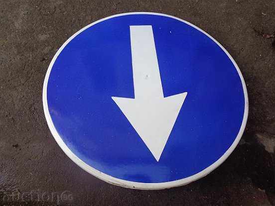 Enamelled road sign from the early 1960s - 6 Enamelled road sign from the early 1960s - 6