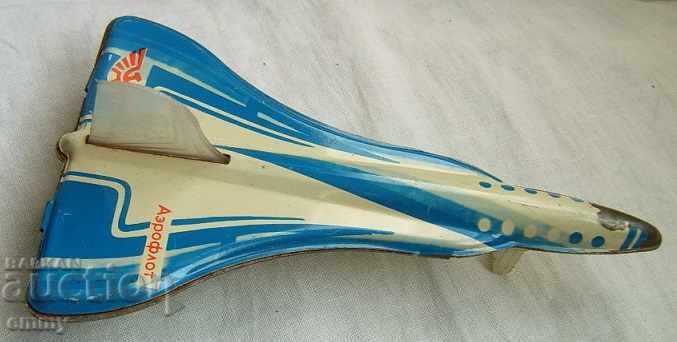 Самолет Аерофлот модел ламаринена метална играчка СССР