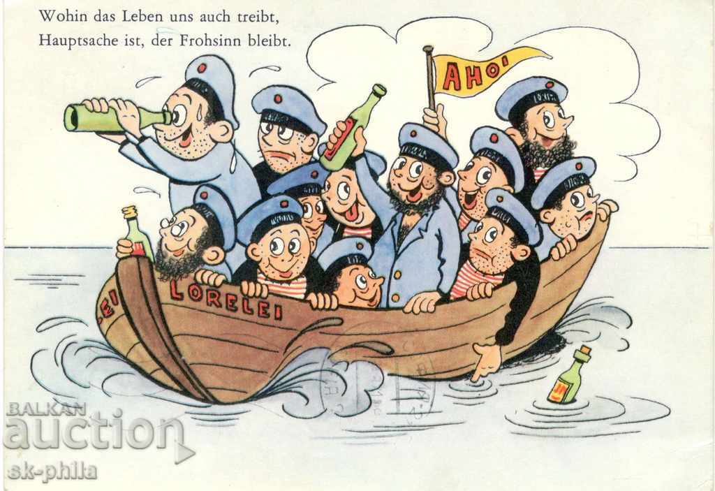 Foto veche - umor - Tinerii marinari - bețivi