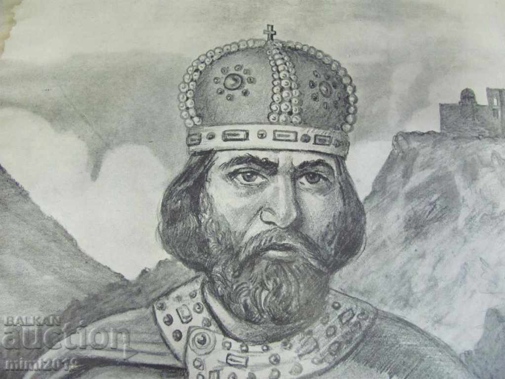 40s Old Original Lithograph Tsar Ivan Asen. P. Panayotov - 6 40s Old Original Lithograph Tsar Ivan Asen. P. Panayotov - 6
