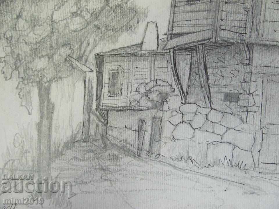 60s Old Drawing N. Kostov Pencil and Ink signed 20x28 cm. with price 120.00 BGN | € 61.36 60s Old Drawing N. Kostov Pencil and Ink signed 20x28 cm. with price 120.00 BGN | € 61.36