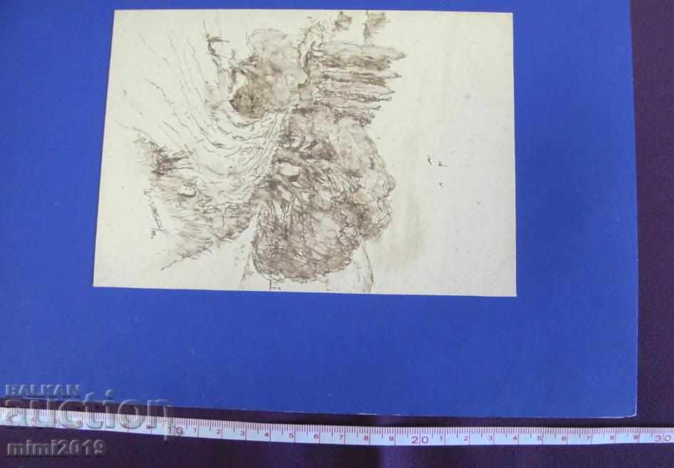 80s Painting Watercolor dry needle N. Kostov signed - 7 80s Painting Watercolor dry needle N. Kostov signed - 7