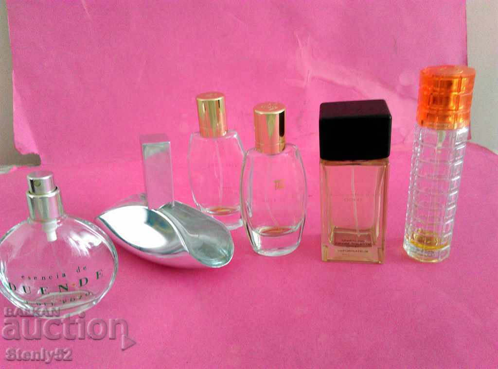 6 bottles of company perfumes.