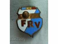 Old enameled badge sports volleyball federation romania