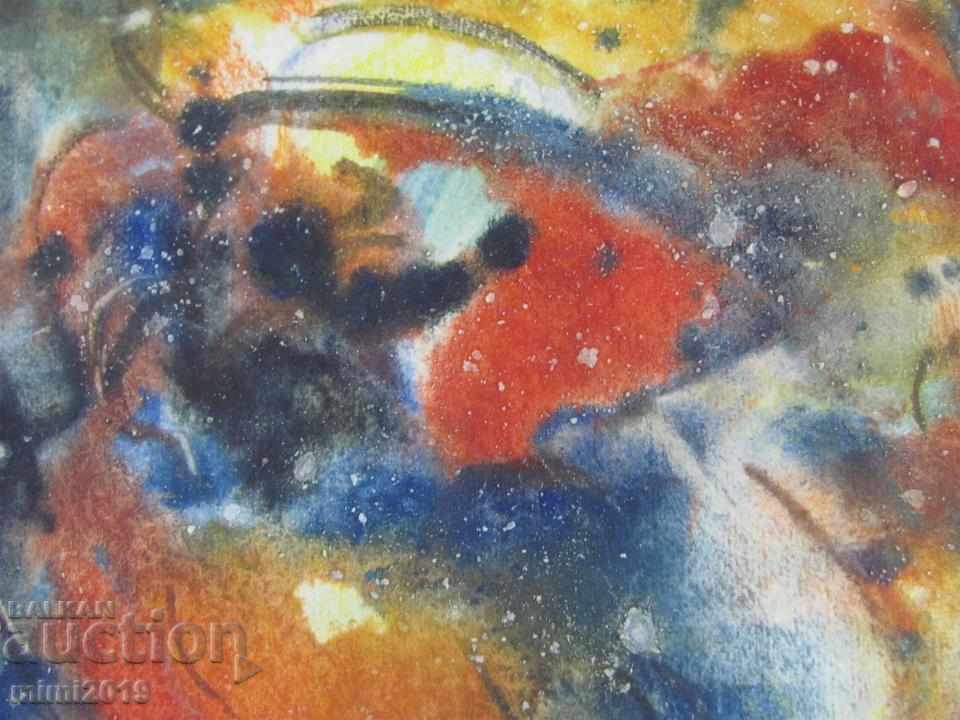 Delivery of Large Watercolor Painting signed Delivery of Large Watercolor Painting signed