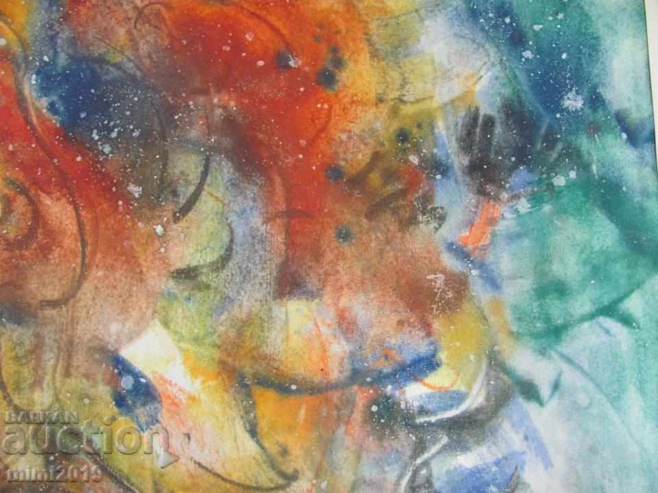 Large Watercolor Painting signed - 5 Large Watercolor Painting signed - 5