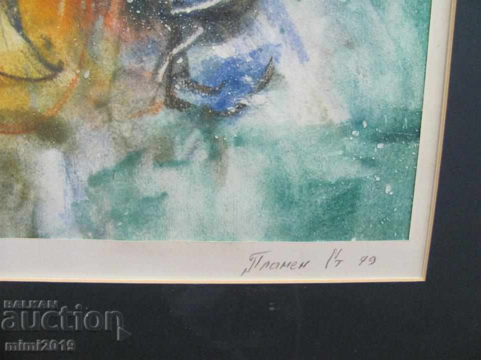 Large Watercolor Painting signed - 7 Large Watercolor Painting signed - 7