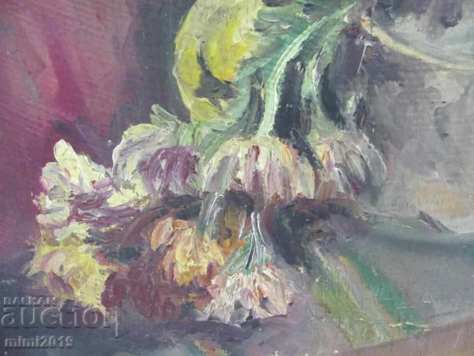 Old oil painting on cardboard 52x39 cm. - 5 Old oil painting on cardboard 52x39 cm. - 5