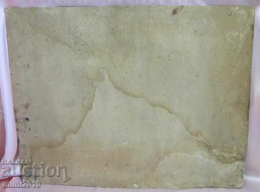Old oil painting on cardboard 52x39 cm. - 6 Old oil painting on cardboard 52x39 cm. - 6