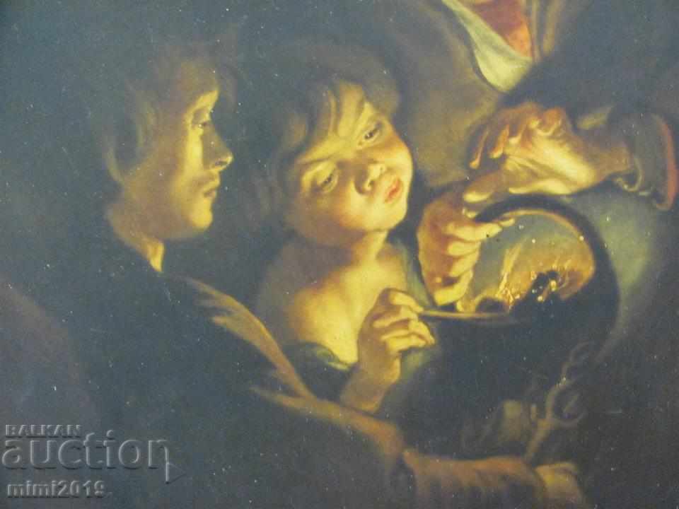 Auction Old Reproduction of Rubens 55x44 cm. Auction Old Reproduction of Rubens 55x44 cm.