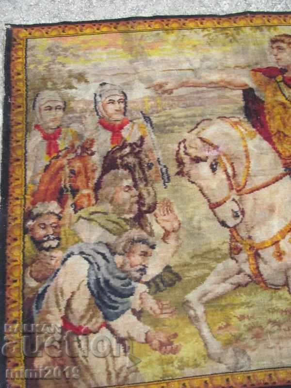 Auction 19th century Octavian August Wall Wool Carpet, Tapestry rare Auction 19th century Octavian August Wall Wool Carpet, Tapestry rare