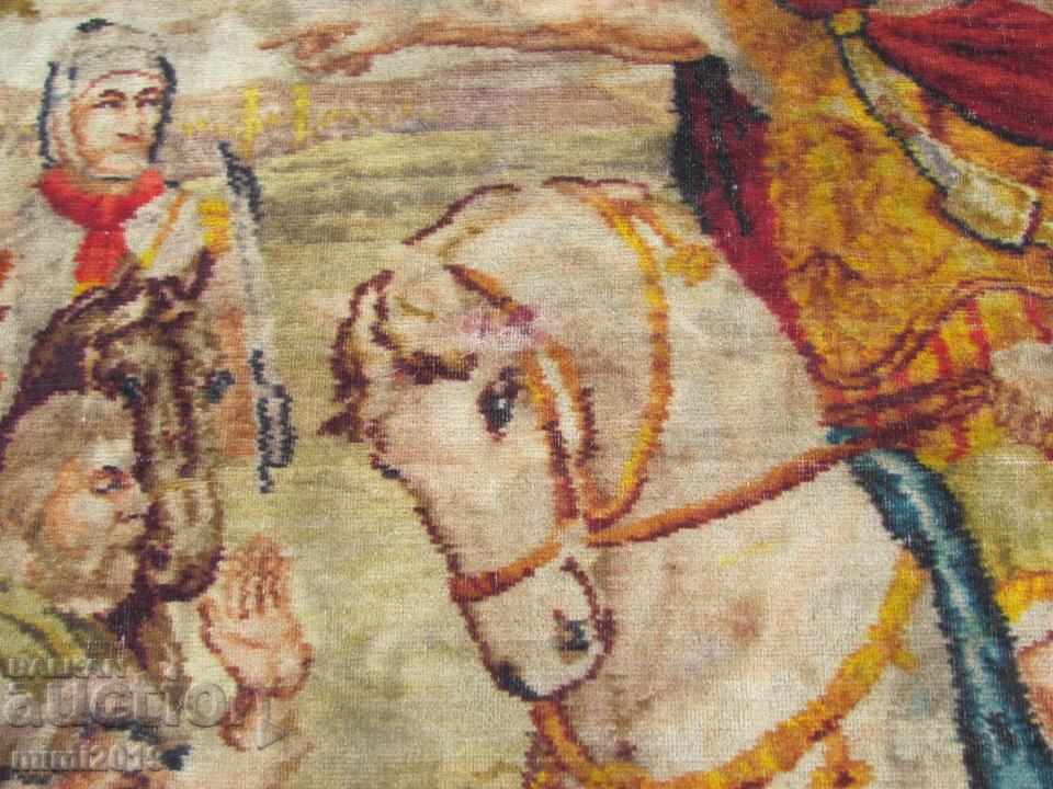 Delivery of 19th century Octavian August Wall Wool Carpet, Tapestry rare Delivery of 19th century Octavian August Wall Wool Carpet, Tapestry rare