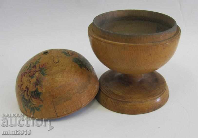 Recipient medical din lemn din secolul al XIX-lea pentru amalgam rar - 6 Recipient medical din lemn din secolul al XIX-lea pentru amalgam rar - 6