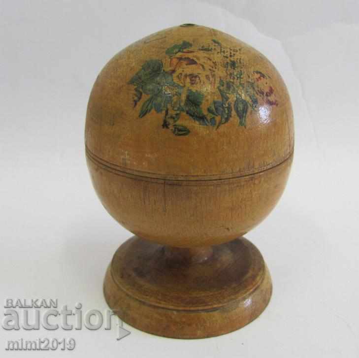 Ιατρικό ξύλινο δοχείο του 19ου αιώνα για το Amalgam Rare