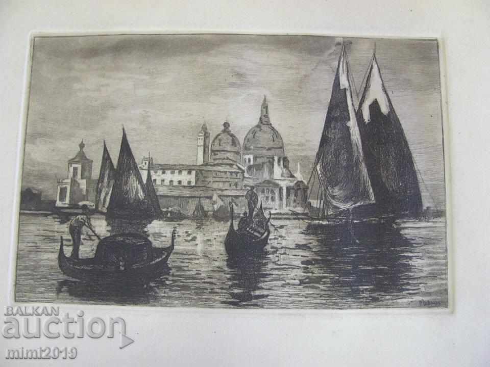 1700s Original Venice engraving signed rare with price 200.00 BGN | € 102.26 1700s Original Venice engraving signed rare with price 200.00 BGN | € 102.26