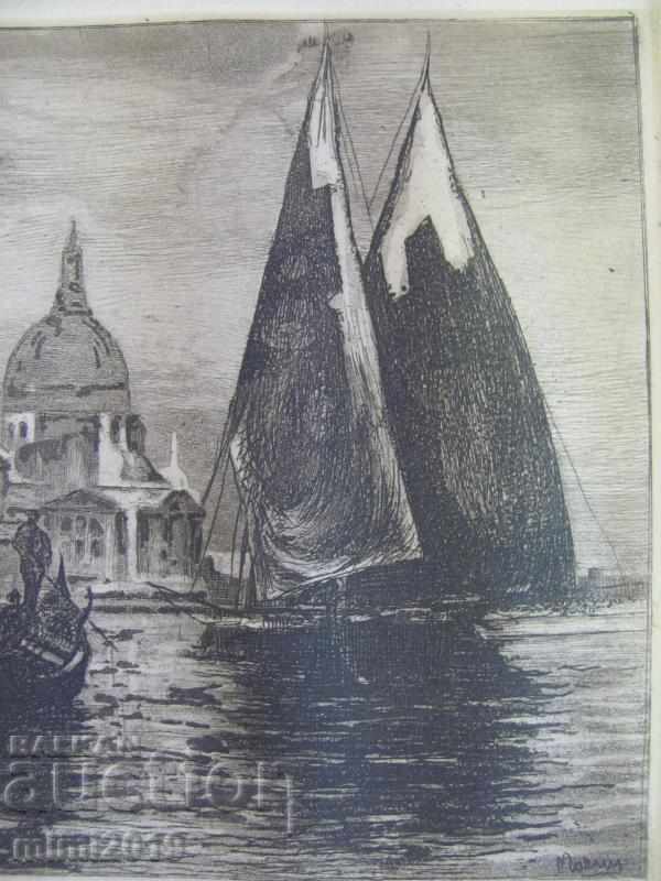 1700s Original Venice engraving signed rare - 6 1700s Original Venice engraving signed rare - 6