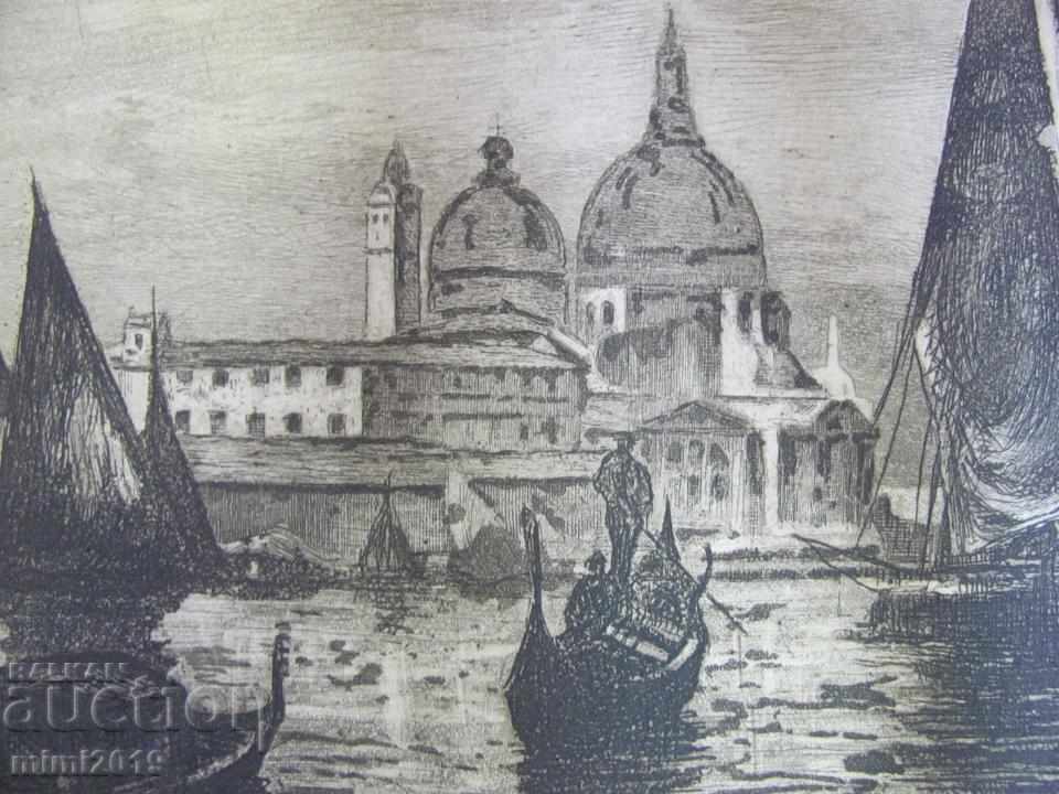 1700s Original Venice engraving signed rare - 7 1700s Original Venice engraving signed rare - 7
