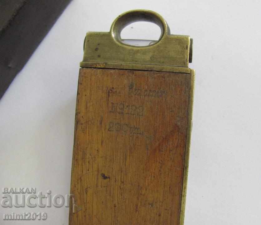 Auction 19th century Building level bronze and wood Auction 19th century Building level bronze and wood