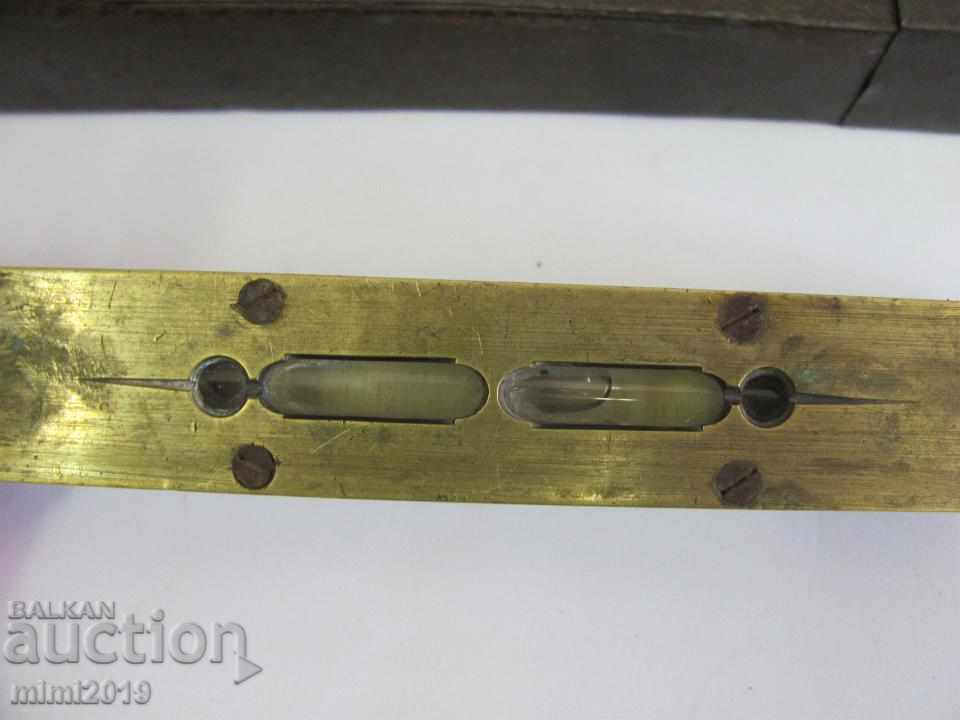 19th century Building level bronze and wood - 5 19th century Building level bronze and wood - 5