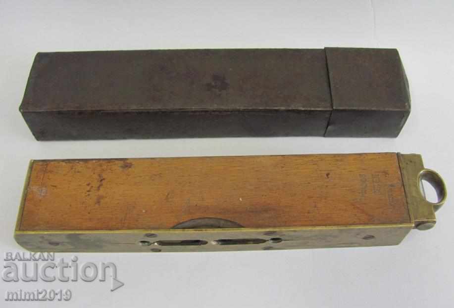 19th century Building level bronze and wood - 6 19th century Building level bronze and wood - 6