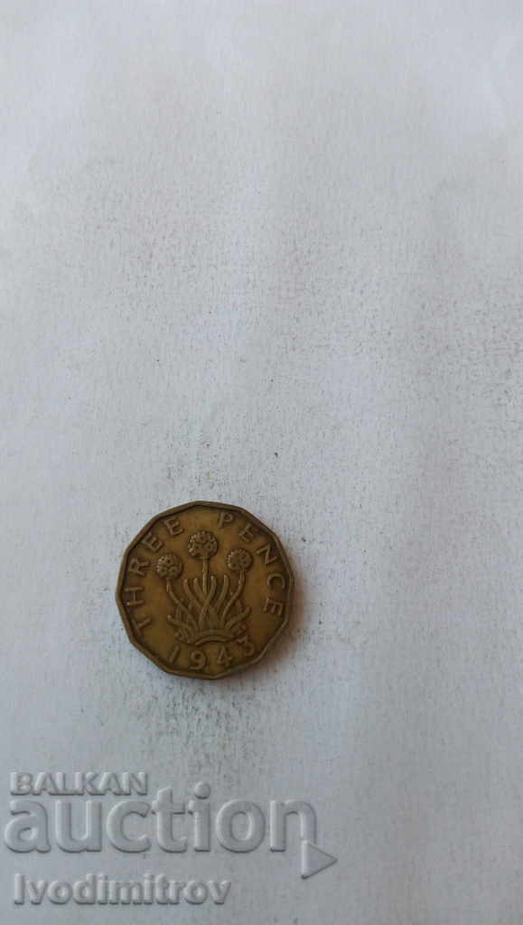 Great Britain 3 pence 1943