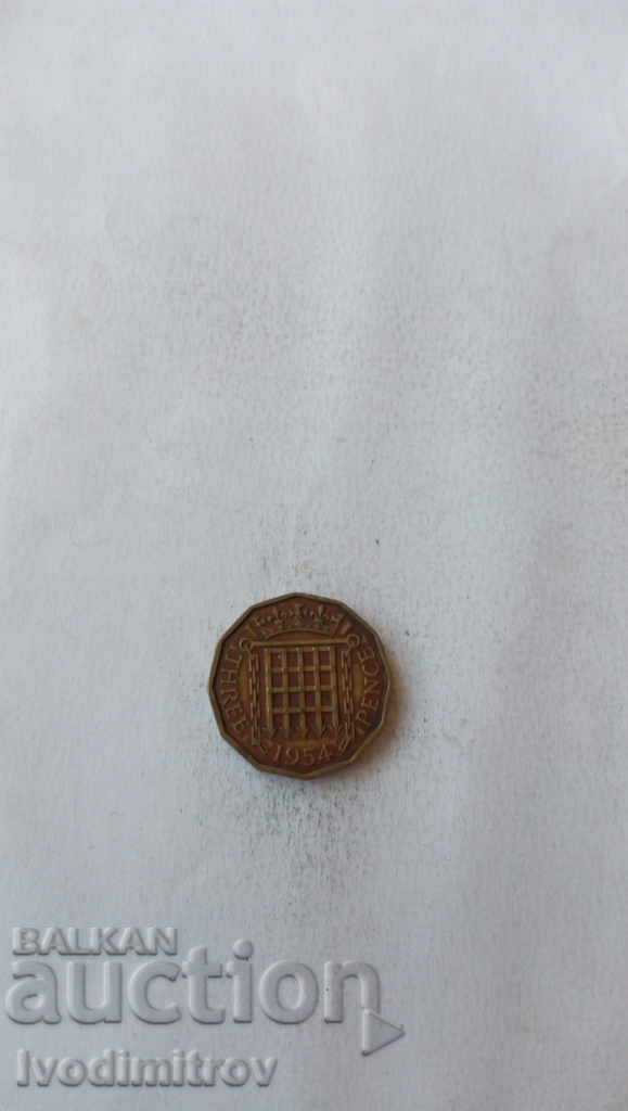 Great Britain 3 pence 1954
