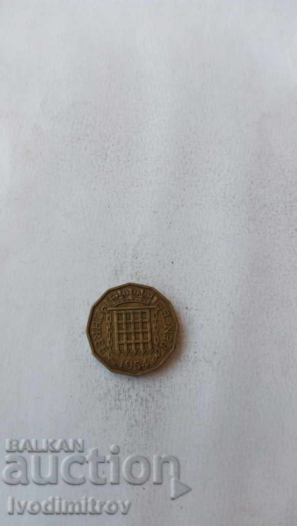 Great Britain 3 pence 1954