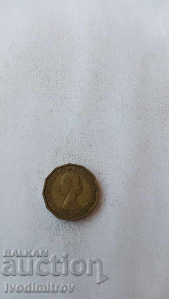 Great Britain 3 pence 1960 with price 1.45 BGN | € 0.74