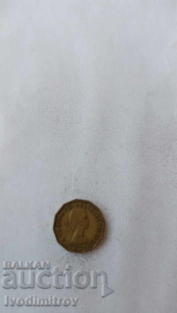 Great Britain 3 pence 1960 with price 1.45 BGN | € 0.74
