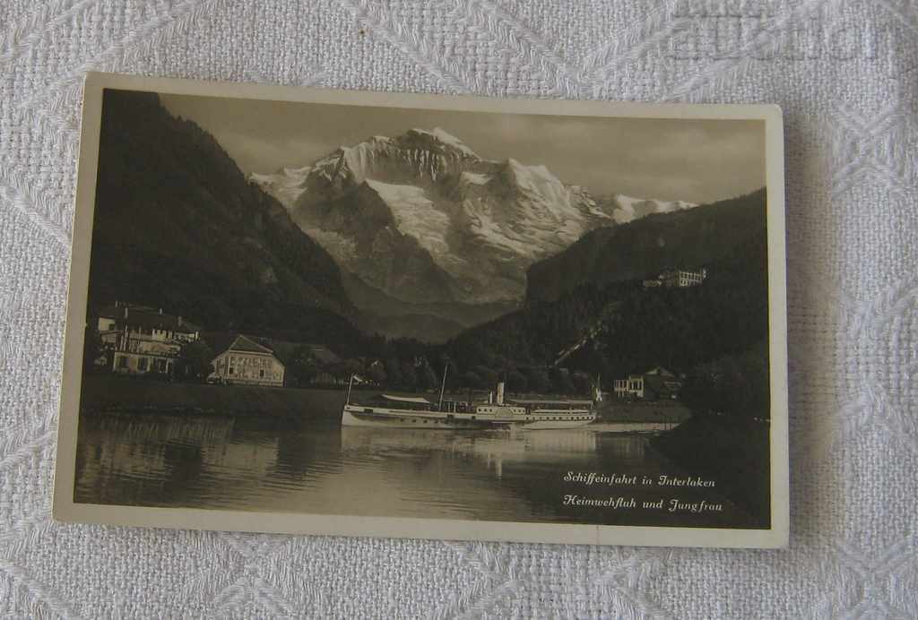 SWITZERLAND PARACHOD LAKE ALPS PK 1931