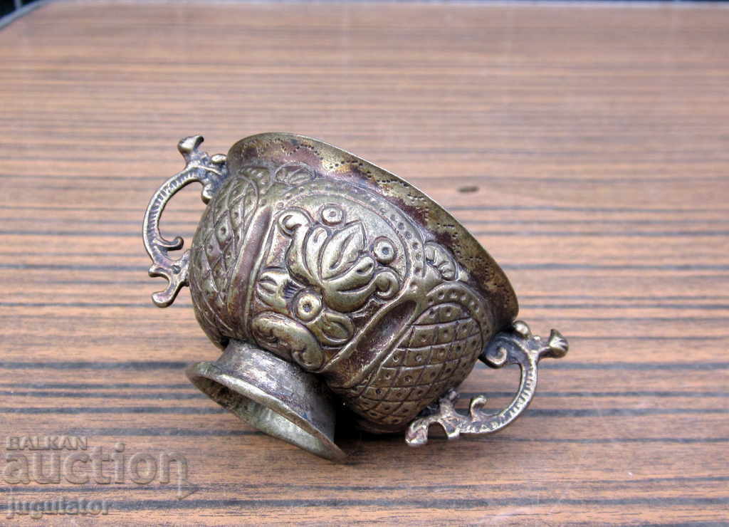 Ασημένιο σκάφος Βουλγαρικής Αναγέννησης θρησκευτικό κύπελλο βάπτισης