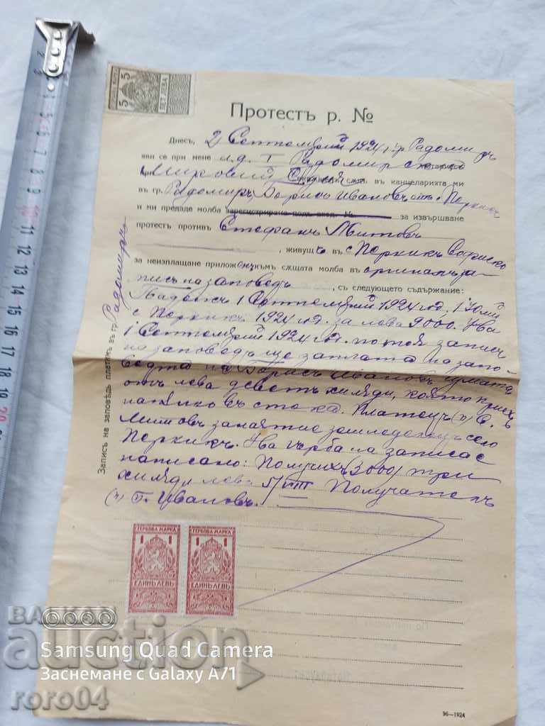 Livrarea RADOMIR - PROTEST - DOCUMENT DE COMANDĂ