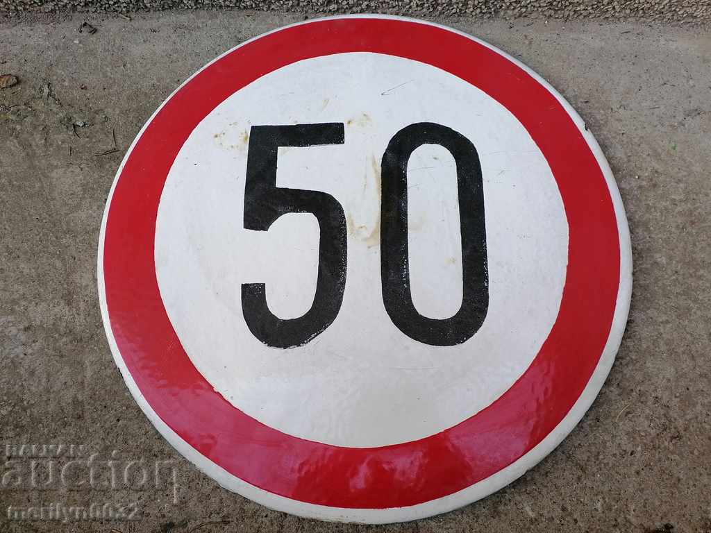 Auction Enamelled road sign from the early 1960s Auction Enamelled road sign from the early 1960s