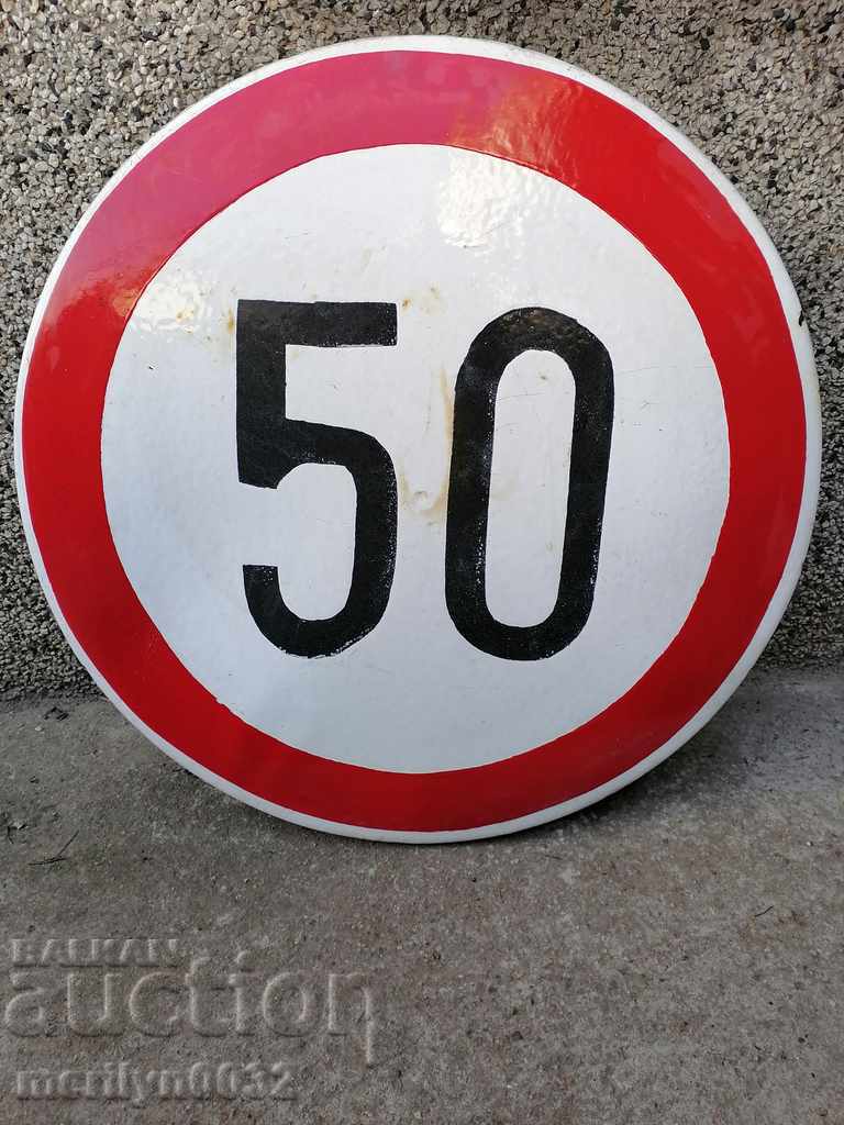 Enamelled road sign from the early 1960s - 5 Enamelled road sign from the early 1960s - 5