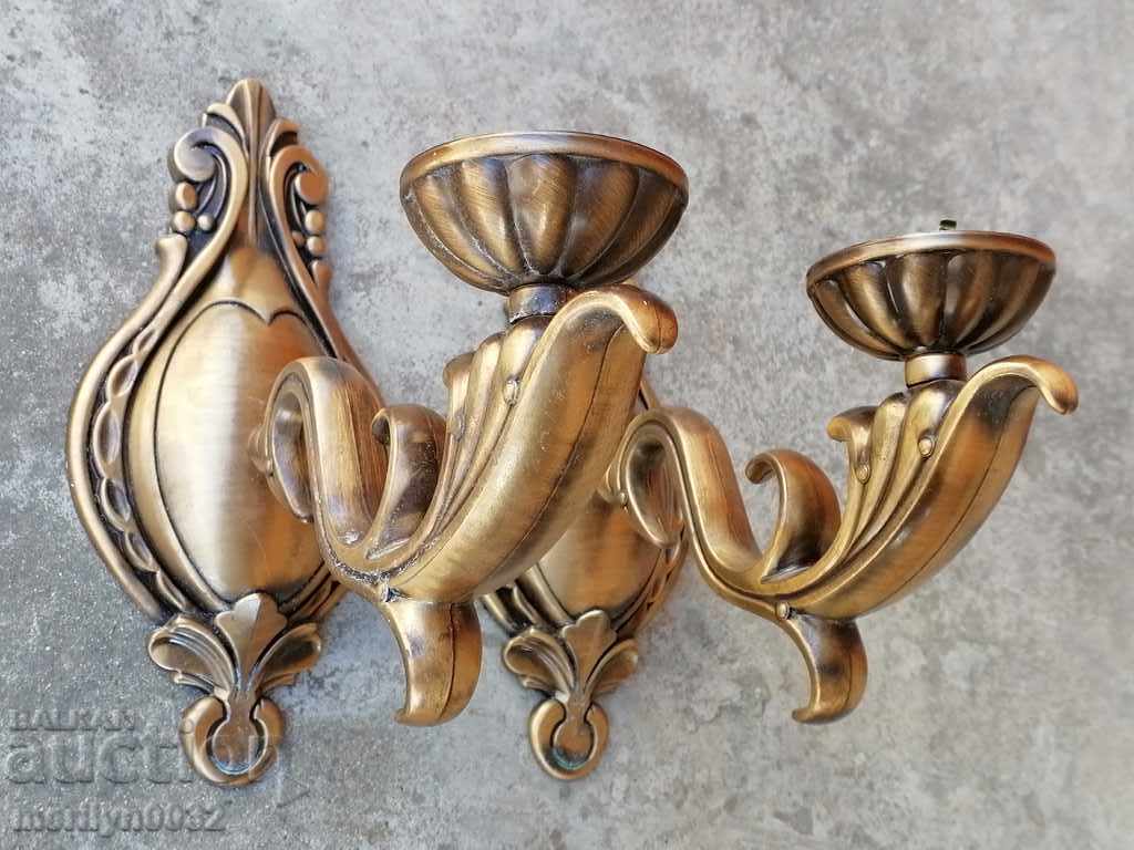 Auction Pair of wall sconces electric lamp 2 pieces Auction Pair of wall sconces electric lamp 2 pieces
