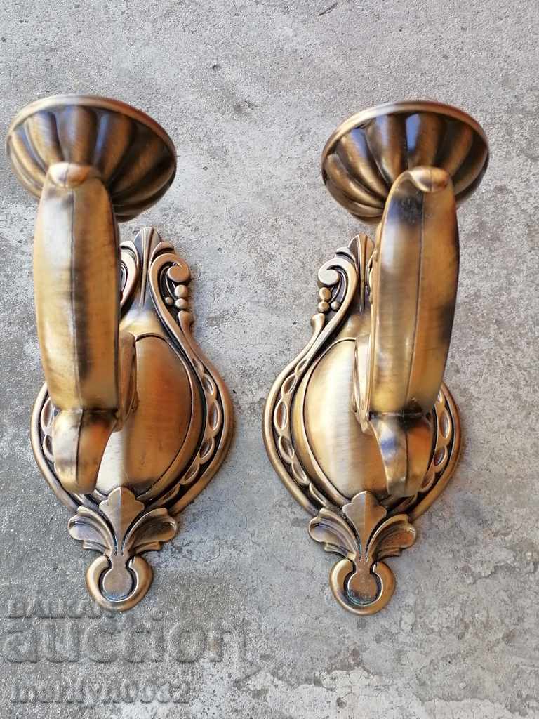 Pair of wall sconces electric lamp 2 pieces
