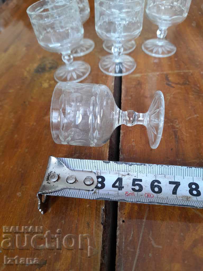 Παλιά γυάλινα ποτήρια Χρυστάλλινα - 5 Παλιά γυάλινα ποτήρια Χρυστάλλινα - 5