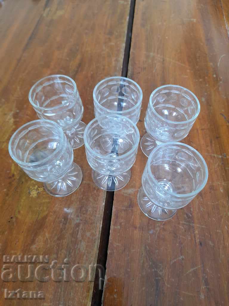 Παλιά γυάλινα ποτήρια Χρυστάλλινα - 6 Παλιά γυάλινα ποτήρια Χρυστάλλινα - 6
